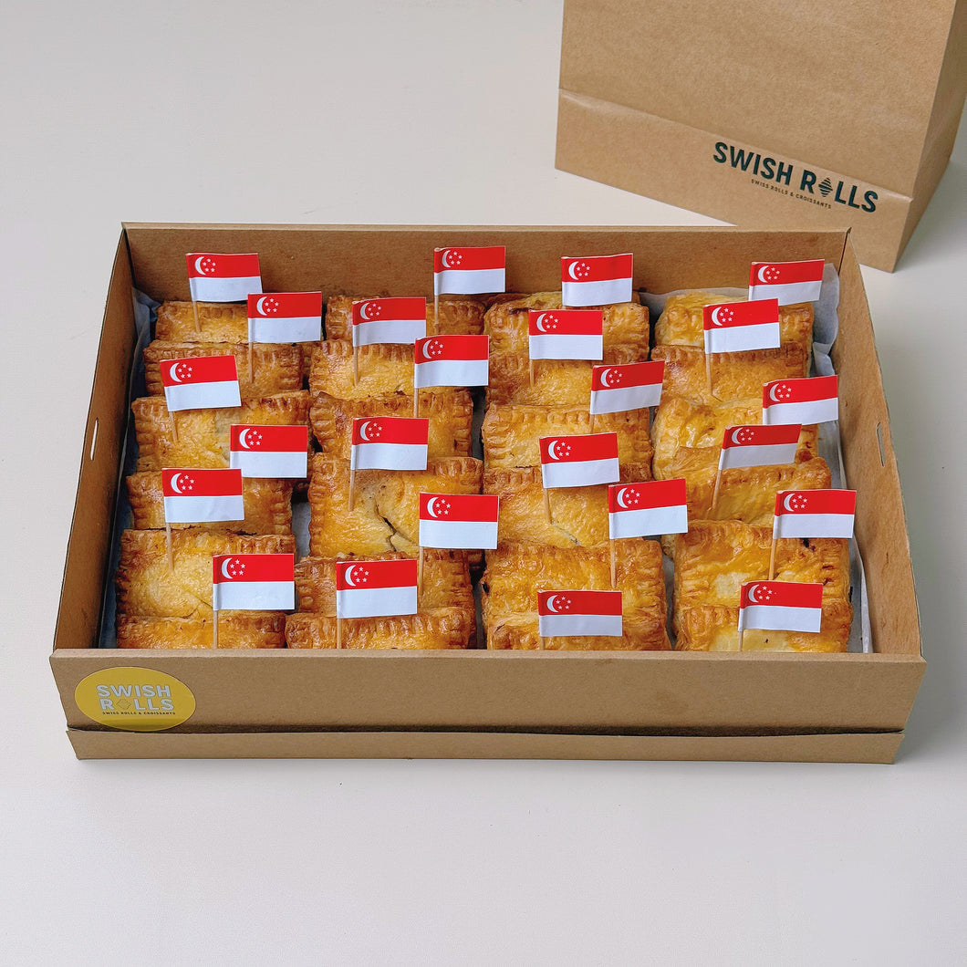 Mini puff pastries party box (National Day theme)